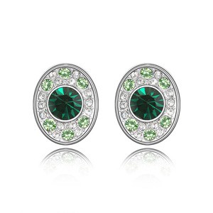 ELEGANTNÍ NÁUŠNICE - SWAROVSKI KRYSTALY - ZELENÉ