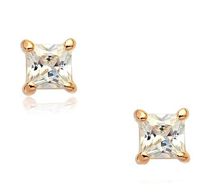 NÁUŠNICE - ČTVEREČKY - SWAROVSKI KRYSTALY