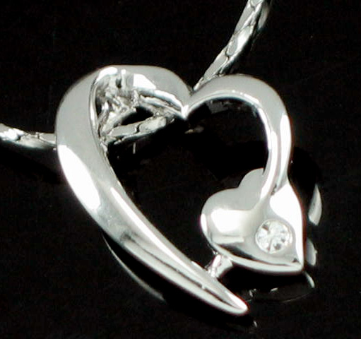 DVOJITÉ SRDCE S ŘETÍZKEM - SWAROVSKI KRYSTALKY