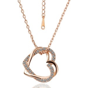 PŘÍVĚSEK SRDCE + ŘETÍZEK - SWAROVSKI KRYSTALKY ČIRÉ